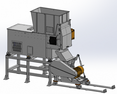 Two in One Shredder and Granulator Machine